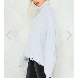 Gray turtle neck sweater
